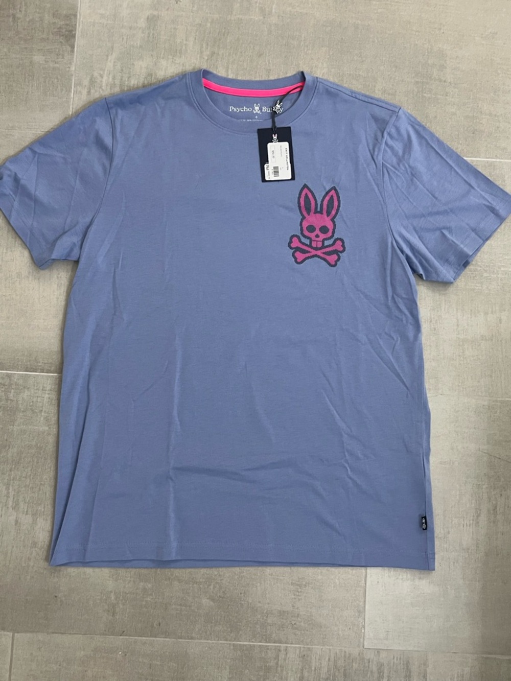 Psycho Bunny Lilac Short Sleeve Tee with Pink Logo NWT- Size 6